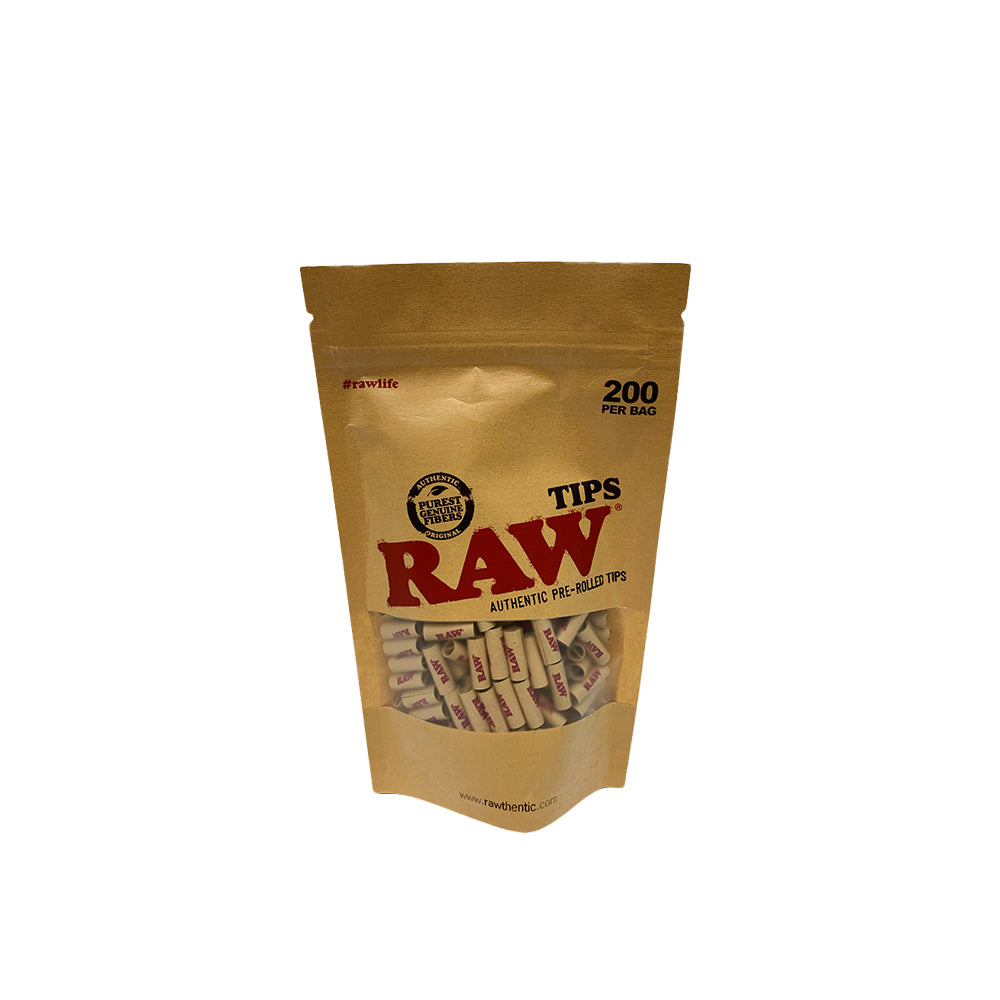 Raw Pre Rolled Tips 200ct Bag Austin Wholesale Supply 7854