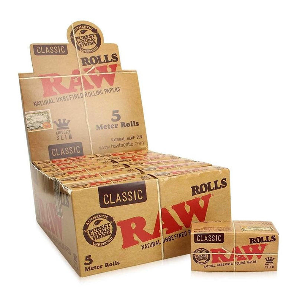 RAW KING SIZE SLIM 5 METER ROLLS 24CT – Austin Wholesale Supply